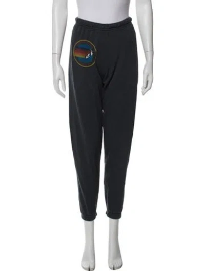 Pre-owned Aviator Nation Graphic Print Embroidered Accent Sweatpants In Blue