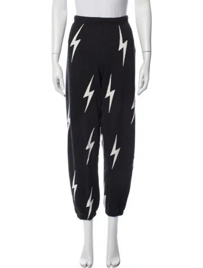 Pre-owned Aviator Nation Graphic Print Embroidered Accent Sweatpants In Blue