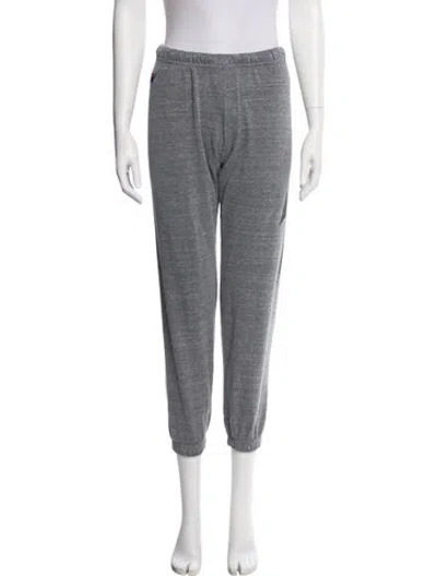 Pre-owned Aviator Nation Graphic Print Embroidered Accent Sweatpants In Gray
