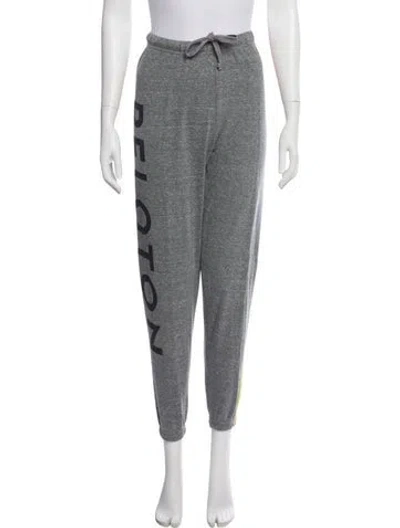 Pre-owned Aviator Nation Graphic Print Embroidered Accent Sweatpants In Gray