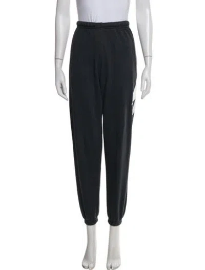 Pre-owned Aviator Nation Graphic Print Embroidered Accent Sweatpants In Gray