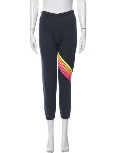 Pre-owned Aviator Nation Graphic Print Embroidered Accent Sweatpants In Multicolor