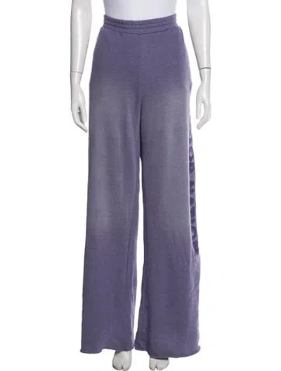 Pre-owned Aviator Nation Graphic Print Embroidered Accent Sweatpants In Purple