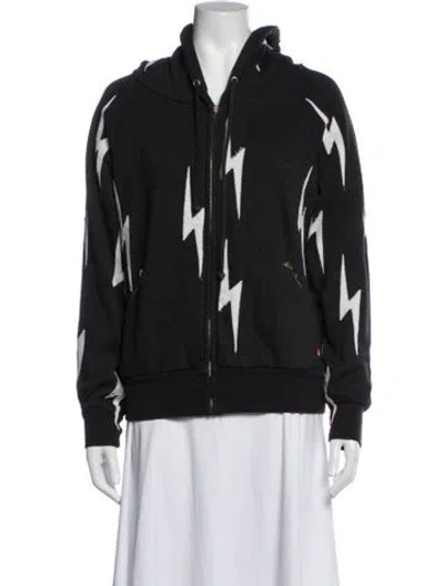 Pre-owned Aviator Nation Graphic Print Jacket In Black