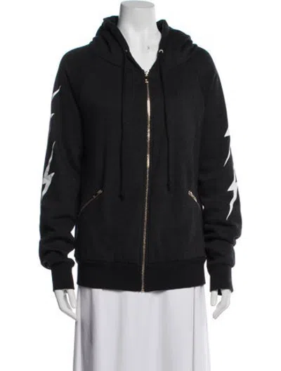 Pre-owned Aviator Nation Graphic Print Jacket In Black