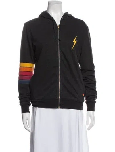 Pre-owned Aviator Nation Graphic Print Jacket In Black/grey