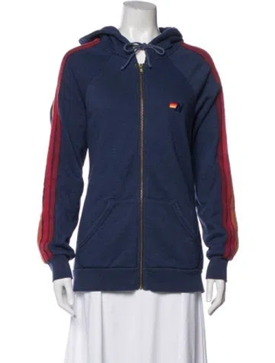 Pre-owned Aviator Nation Graphic Print Jacket In Blue