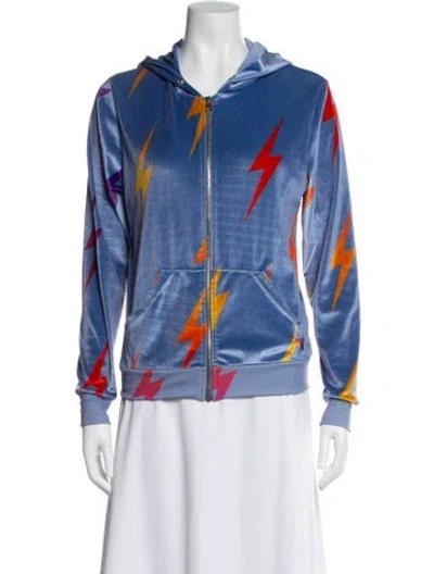 Pre-owned Aviator Nation Graphic Print Jacket In Blue