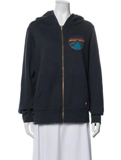 Pre-owned Aviator Nation Graphic Print Jacket In Blue