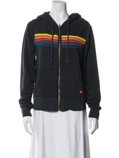 Pre-owned Aviator Nation Graphic Print Jacket In Blue