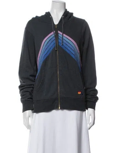 Pre-owned Aviator Nation Graphic Print Jacket In Blue