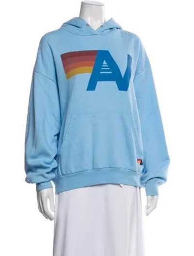 Pre-owned Aviator Nation Graphic Print Jacket In Blue