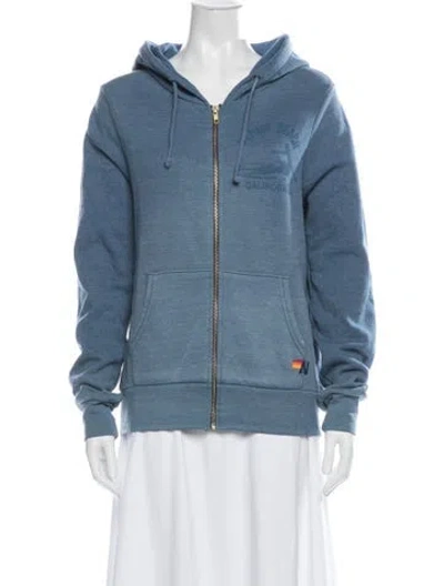 Pre-owned Aviator Nation Graphic Print Jacket In Blue