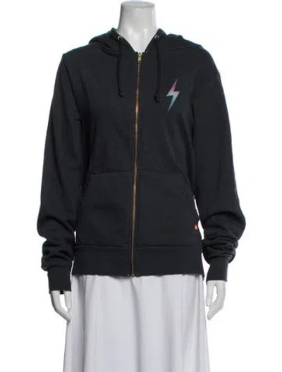 Pre-owned Aviator Nation Graphic Print Jacket In Blue