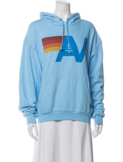 Pre-owned Aviator Nation Graphic Print Jacket In Blue