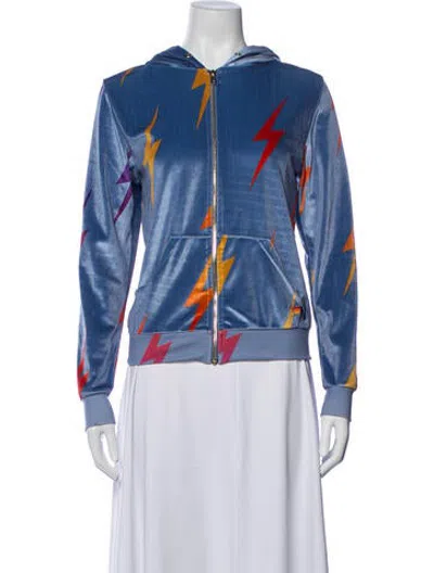 Pre-owned Aviator Nation Graphic Print Jacket In Blue