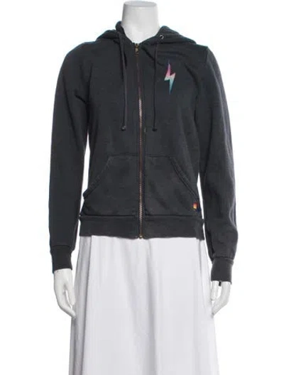 Pre-owned Aviator Nation Graphic Print Jacket In Gray