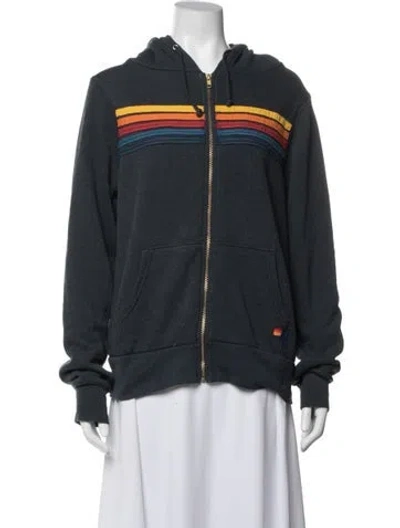Pre-owned Aviator Nation Graphic Print Jacket In Grey