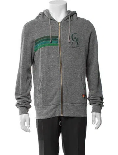 Pre-owned Aviator Nation Graphic Print Jacket In Grey