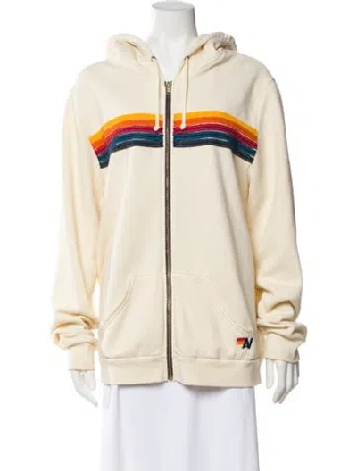 Pre-owned Aviator Nation Graphic Print Jacket In Neutral