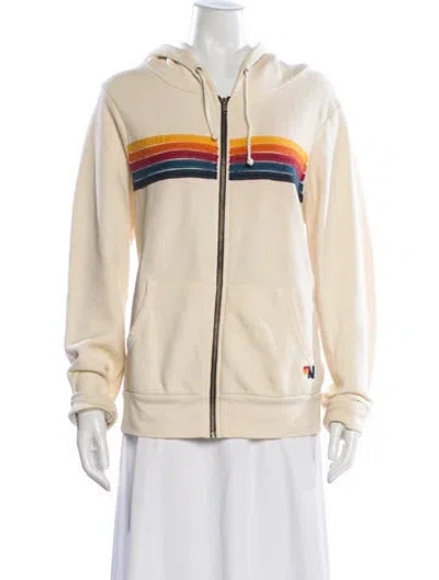 Pre-owned Aviator Nation Graphic Print Jacket In Neutral