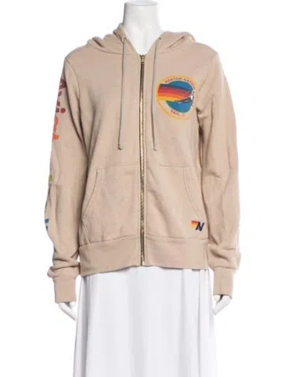 Pre-owned Aviator Nation Graphic Print Jacket In Neutral