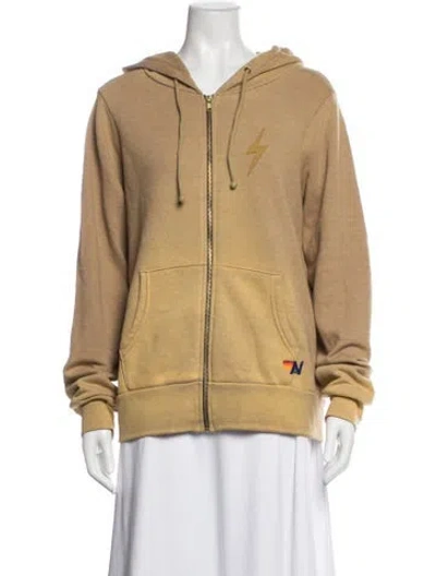 Pre-owned Aviator Nation Graphic Print Jacket In Neutrals