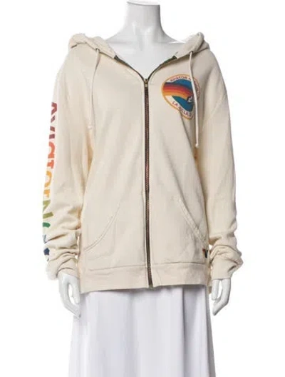 Pre-owned Aviator Nation Graphic Print Jacket In Neutrals