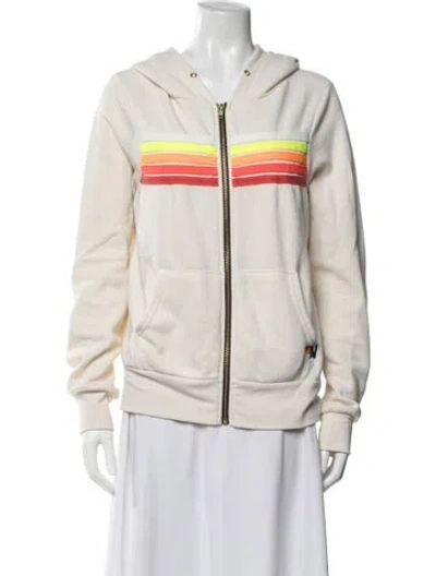 Pre-owned Aviator Nation Graphic Print Jacket In Neutrals