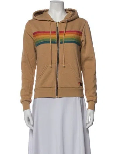 Pre-owned Aviator Nation Graphic Print Jacket In Neutrals