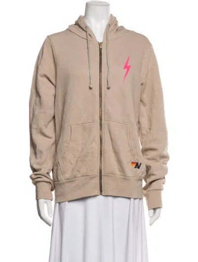 Pre-owned Aviator Nation Graphic Print Jacket In Neutrals