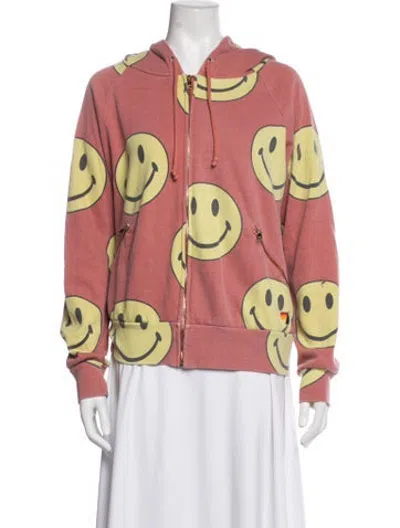 Pre-owned Aviator Nation Graphic Print Jacket In Orange