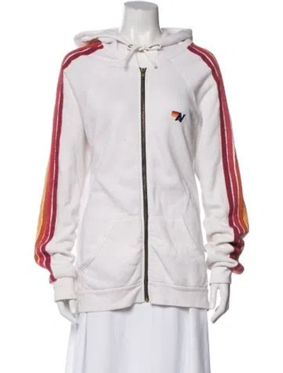 Pre-owned Aviator Nation Graphic Print Jacket In Pink