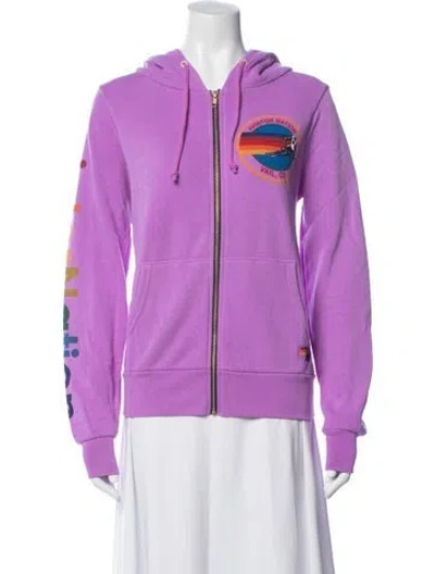 Pre-owned Aviator Nation Graphic Print Jacket In Pink