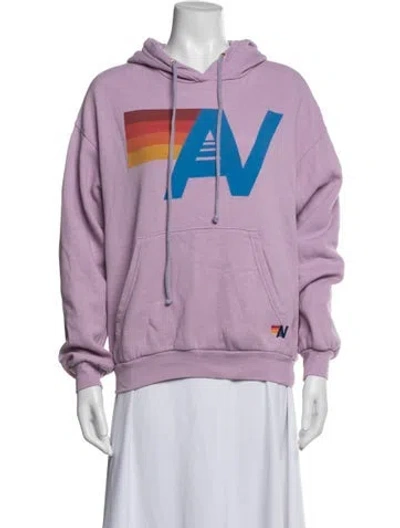 Pre-owned Aviator Nation Graphic Print Jacket In Purple