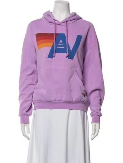 Pre-owned Aviator Nation Graphic Print Jacket In Purple