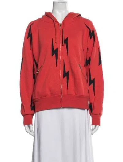 Pre-owned Aviator Nation Graphic Print Jacket In Red