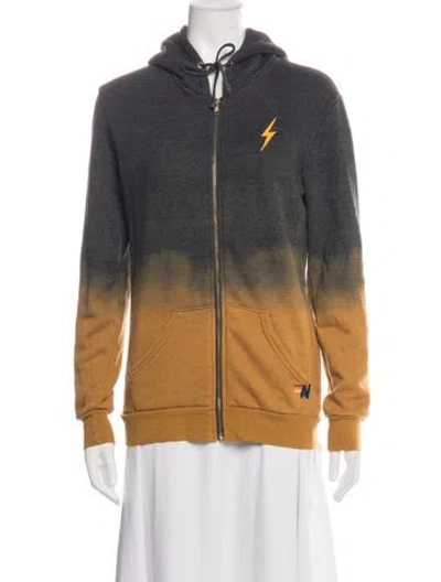 Pre-owned Aviator Nation Graphic Print Jacket In Yellow