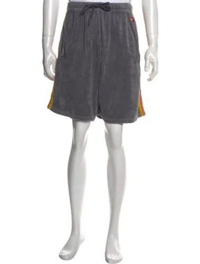 Pre-owned Aviator Nation Graphic Print Jogger Shorts In Gray