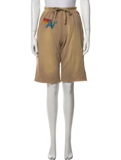 Pre-owned Aviator Nation Graphic Print Knee-length Shorts In Neutrals