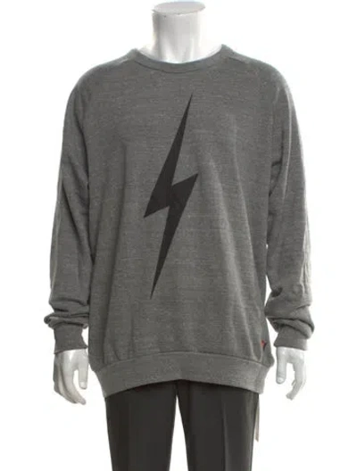 Pre-owned Aviator Nation Graphic Print Long Sleeve In Grey