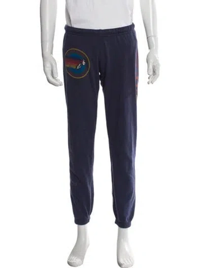 Pre-owned Aviator Nation Graphic Print Lounge Bottoms In Blue