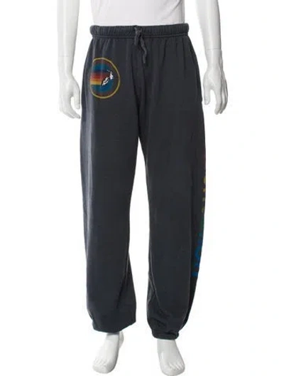 Pre-owned Aviator Nation Graphic Print Lounge Bottoms In Blue