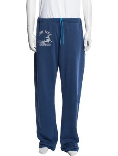 Pre-owned Aviator Nation Graphic Print Lounge Bottoms In Blue