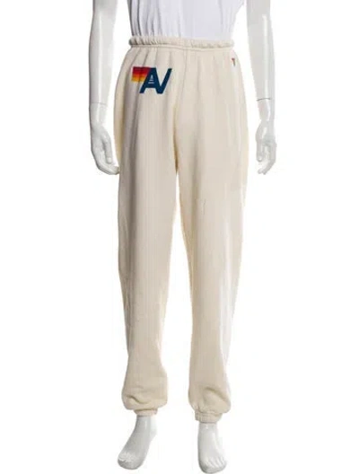 Pre-owned Aviator Nation Graphic Print Lounge Bottoms In Neutral