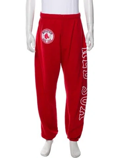 Pre-owned Aviator Nation Graphic Print Lounge Bottoms In Red