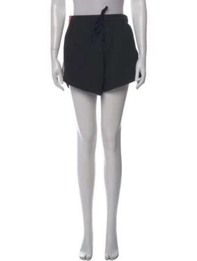 Pre-owned Aviator Nation Graphic Print Mini Shorts In Black