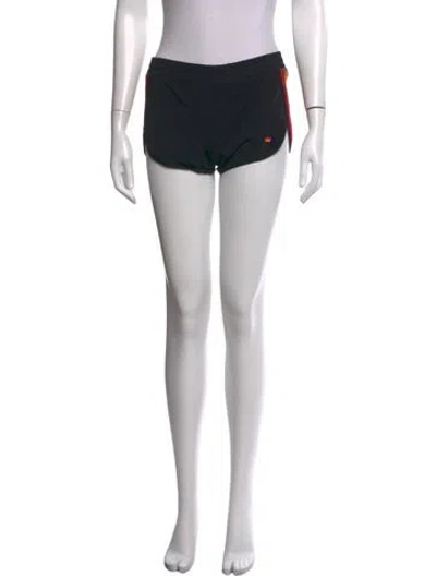 Pre-owned Aviator Nation Graphic Print Mini Shorts In Black/grey