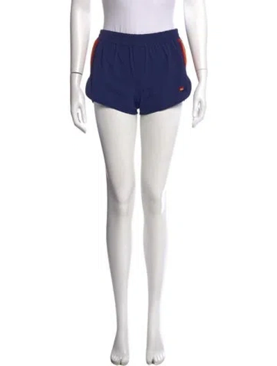 Pre-owned Aviator Nation Graphic Print Mini Shorts In Blue