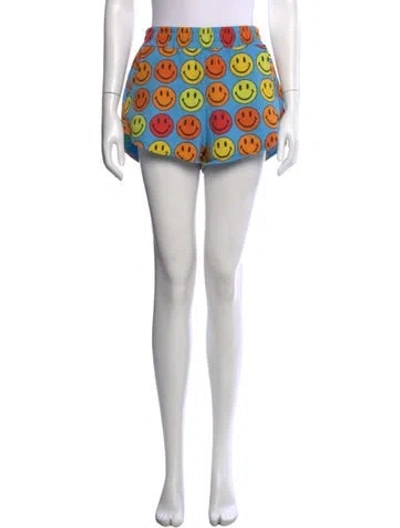 Pre-owned Aviator Nation Graphic Print Mini Shorts In Blue